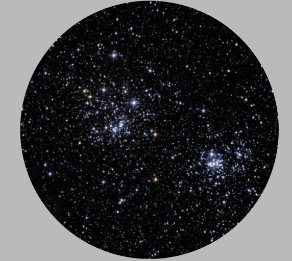 Observation du double amas de Persée avec la lunette ERT